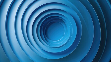 Obraz premium Wallpaper Abstract Blue Concentric Circles Design Pattern Backdrop