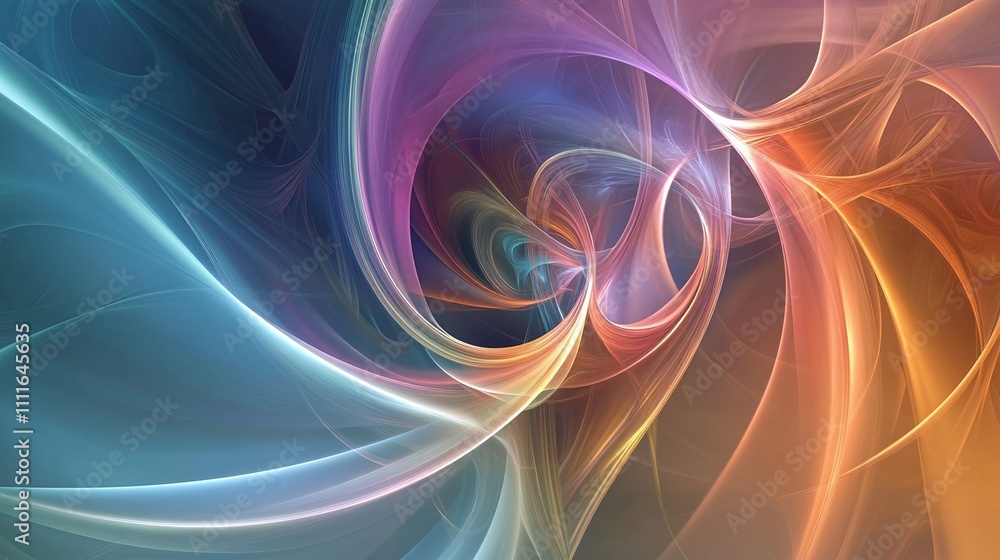 Poster chaos theory attractors creating complex geometric arrangements in color