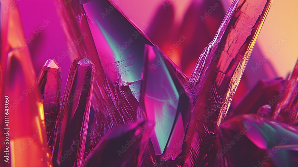 Aufkleber mineral crystal structures viewed through polarized light creating abstract patterns in unexpected n