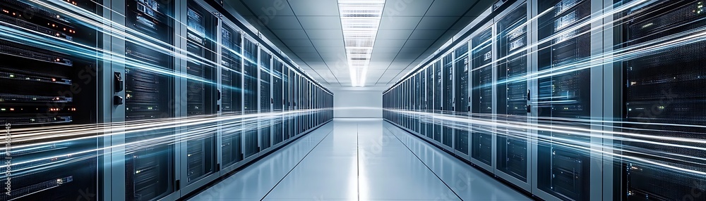 Poster a cloud storage system with a focus on the data centers or server farms that support it services, ge