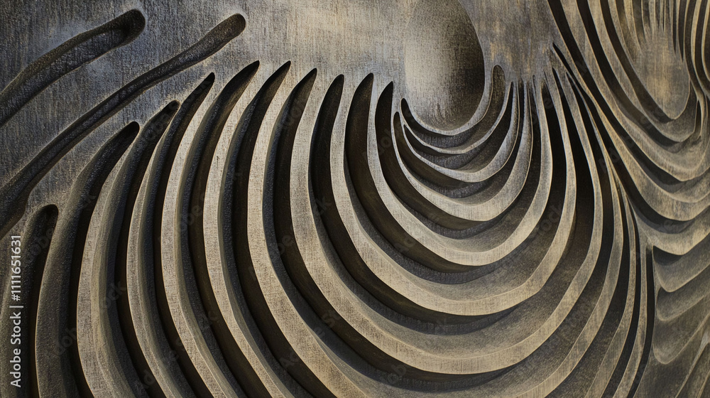 Aufkleber wave propagation patterns in various materials creating interference textures