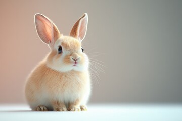 Obraz premium white rabbit on a blue background