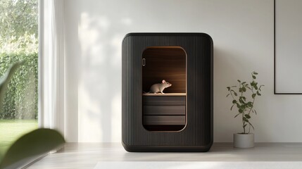 Modern Cabinet with Rat