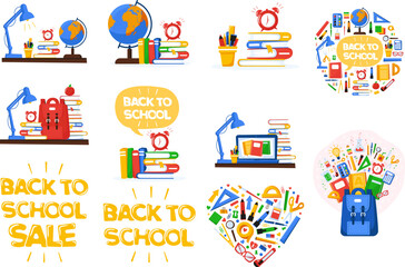 back to school vector illustration 