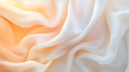 Fototapeta premium Soft Peach and White Fabric Draped Beautifully