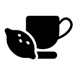 Lemon tea Solid Icon