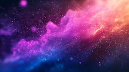 Naklejka premium Abstract Colorful Particles Floating In Space