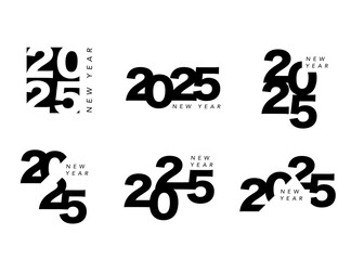 Happy new year 2025 template vector design