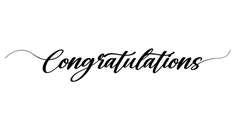 Unique congratulations handwritten text vector banner