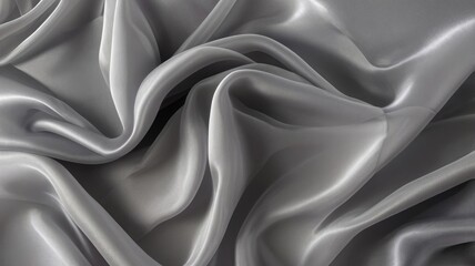 Obraz premium Gray color Abstract background of a semitransparent silk fabric
