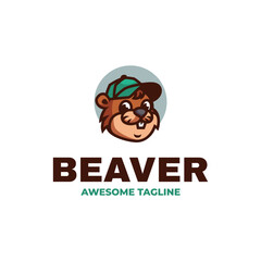 Beaver Simple Mascot Logo