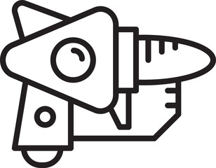 space blaster gun icon illustration