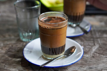 The nice taste of Indonesian drink in Purwokerto City, Central Java, Indonesia. It was taken on December 2, 2024 by a professional. It's a nice drink with Indonesian culture