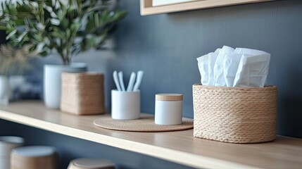 Modern Minimalist Shelf with Elegant Decor and Organizing Elements