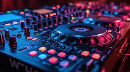 Obraz premium Close-up of a DJ Mixer