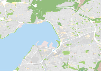 Naklejka premium vector city map of Izmir, Turkey