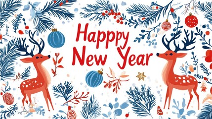 Big Christmas and New Year elements vector graphics