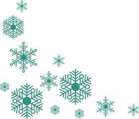 Snowflakes Corner Border