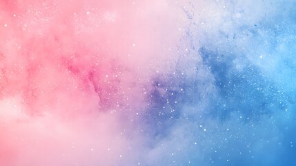 Fototapeta premium Abstract Pink And Blue Nebula With Sparkling Dust