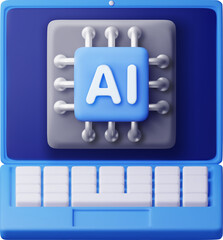 3d AI chip in laptop.
