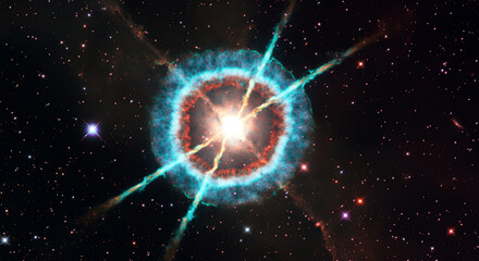 A breathtaking supernova explosion captured by an advanced space telescope.