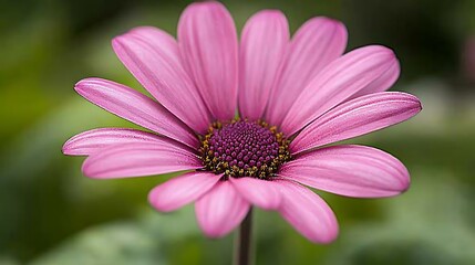 Obraz premium A Single Pink Osteospermum Flower Blooms Beautifully