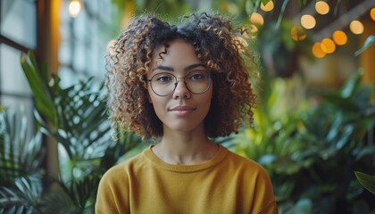 Naklejka premium Woman, research and office with tech tablet, web design with professional female person in coworking workspace.