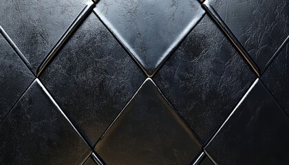Abstract Black Diamond Pattern Textured Surface