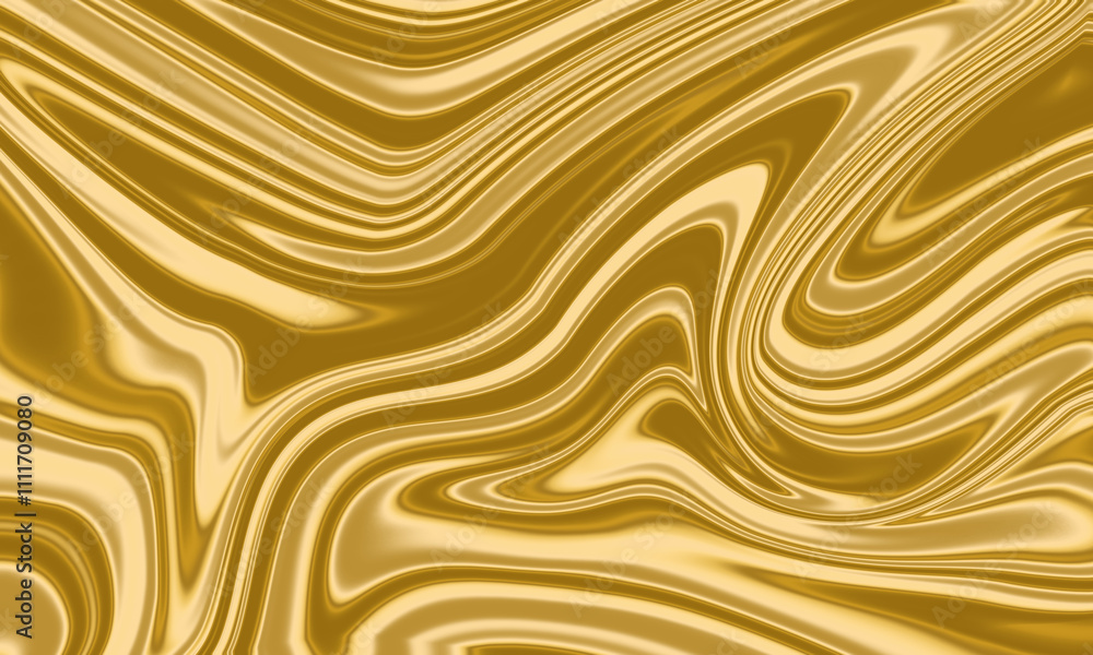 Poster a mesmerizing gold liquid marble texture with wavy, flowing patterns creating a luxurious and elegan