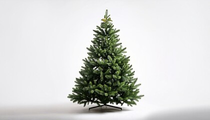 Christmas tree on isolated white background.