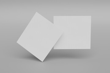 Cv, resume, letterhead, invoice mockup. Stack of A4 papers on a grey background.