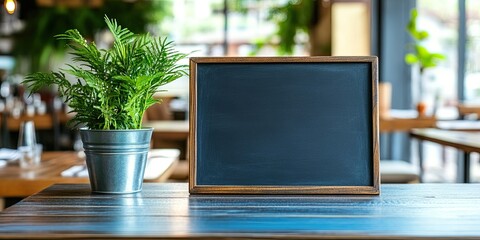 Blue chalkboard menu sign mockup template ideal for showcasing your restaurant design create an inviting atmosphere with this blue chalkboard menu sign mockup template.