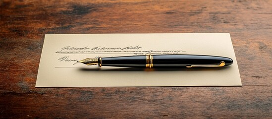 Elegant Fountain Pen on Vintage Paper