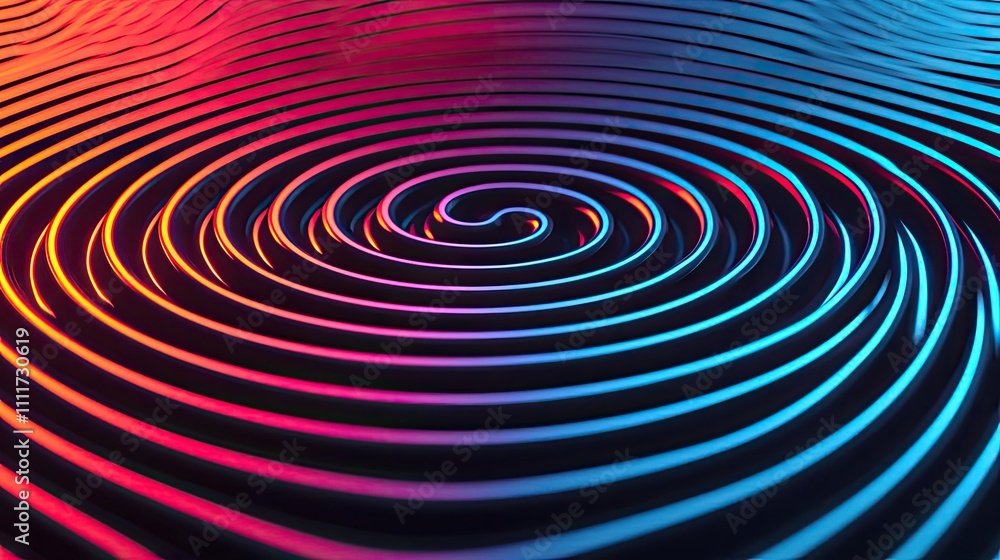 Poster colorful waves and ripples create a vibrant abstract pattern.