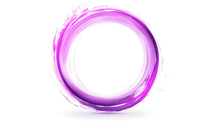 A glowing neon purple circle placed on a clean white background, symbolizing modern design, minimalism, and futuristic aesthetics.
