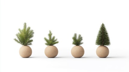 A white wall with a Christmas tree in the middle and two boxes on the right