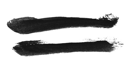 2 Pinselstreifen in schwarz als grunge Streifen