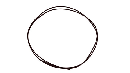 黒い手書き風の丸