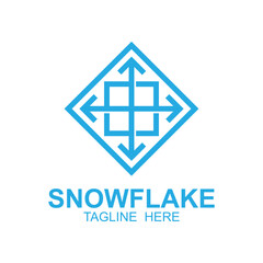 Snowflake Logo vector, Christmas Holiday snowflake picture, snowflake app icon, Snowflake illustration Design.