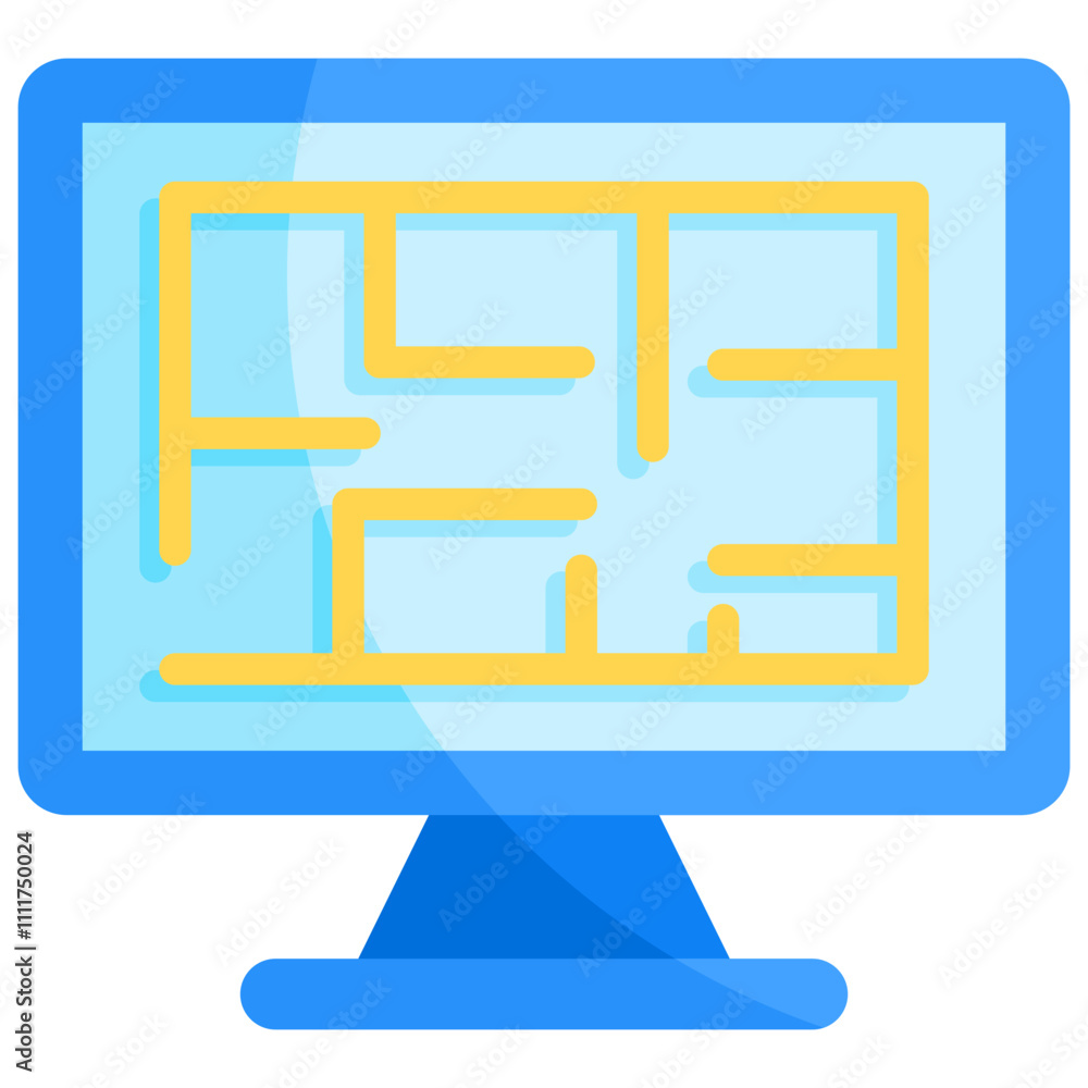 Poster iot architecture icon
