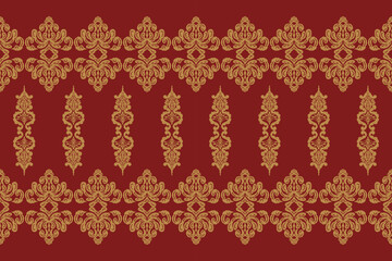 Saree Sarong Motifs Ikat floral paisley embroidery floral.ikat ethnic oriental  seamless pattern traditional.Ikat embroidery style abstract embroidery design for texture,fabric,clothing,wrapping.