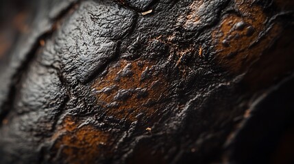 Obraz premium Dark Brown Textured Surface Close Up View