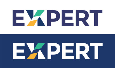 EXPERT text logo vector, expert typography design template