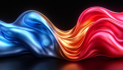 Abstract Colorful Fluid Wave Design
