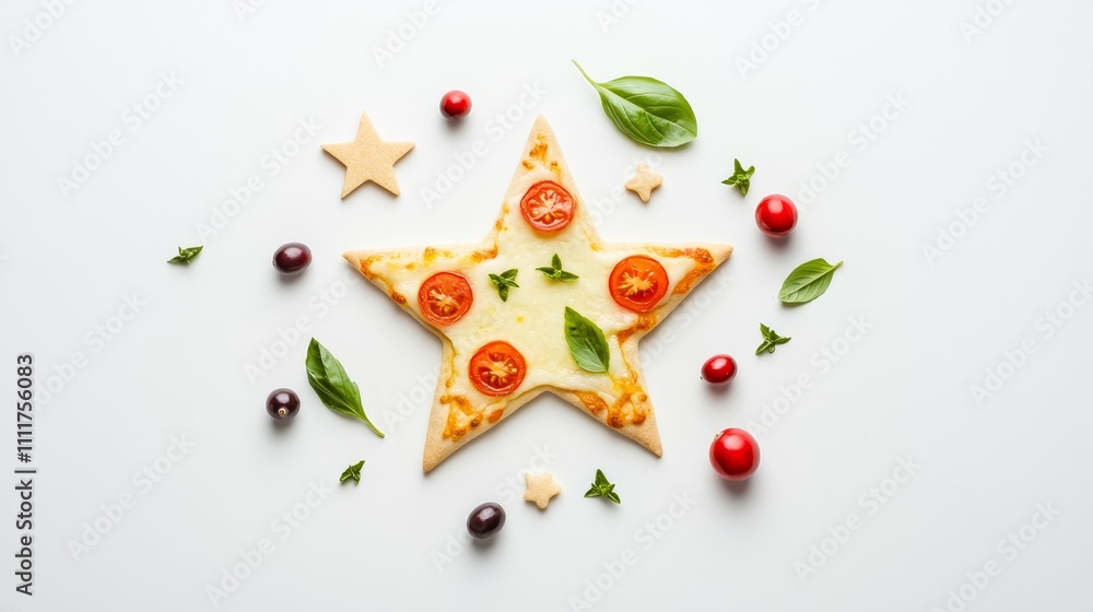 Poster a small christmas tree with a star on top sits in front of a window