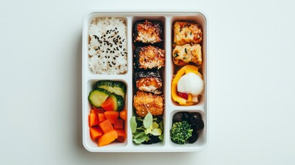 Balanced Bento Box Meal with Protein and Veggies