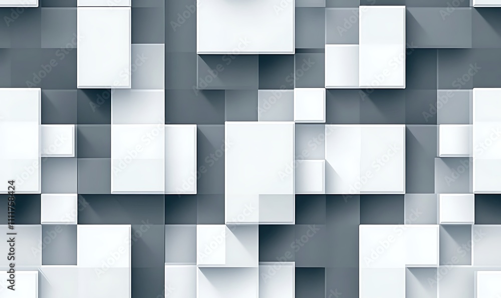 Poster abstract background with squares, generative ai