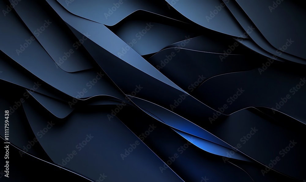 Poster modern black blue abstract background minimal color gradient dark web banner, generative ai