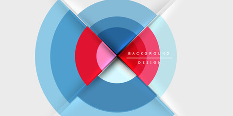 Obraz premium Circle and semi circle geometric background. Vector Illustration For Wallpaper, Banner, Background, Card, Book Illustration, landing page