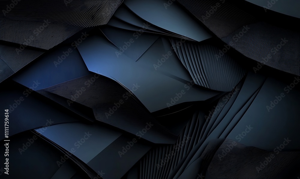 Poster modern black blue abstract background minimal color gradient dark web banner, generative ai